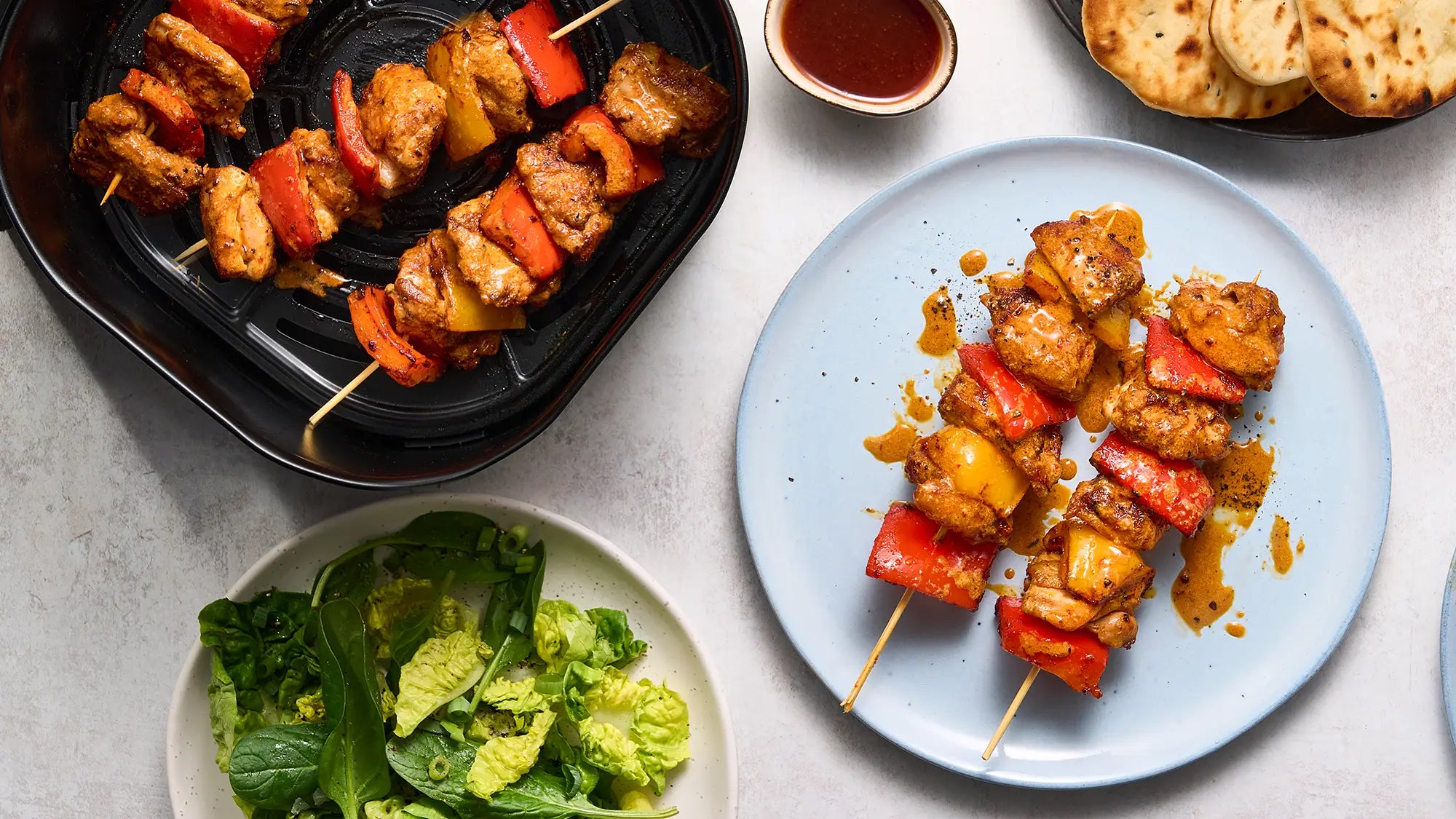 Air Fryer Cajun Chicken Shashlik