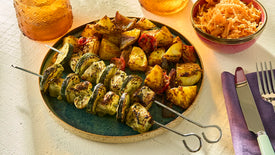 Indian Inspired Green Tikka Skewers
