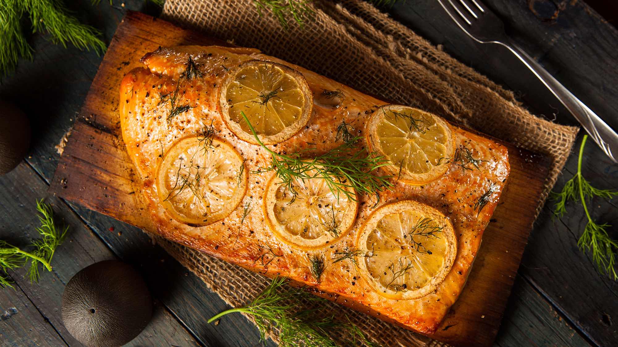 Baked Salmon with Orange and Dill Sauce
