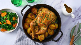 Garlic Butter Roast Chicken and Potatoes