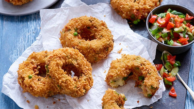 Potato Doughnuts with Spicy Salsa