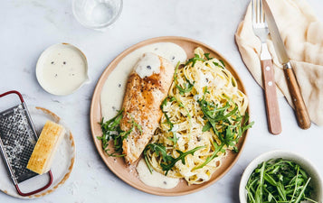 Garlic Mushroom Chicken Tagliatelle
