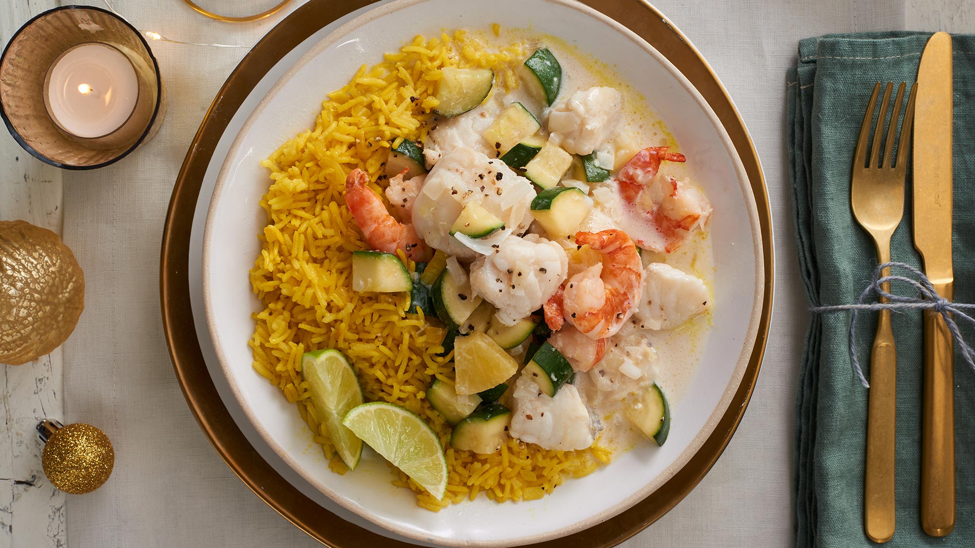 Roasted Monkfish Recipe With Turmeric Flavoured Rice