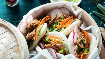 Leftover Turkey Bao Buns with Hoisin sauce