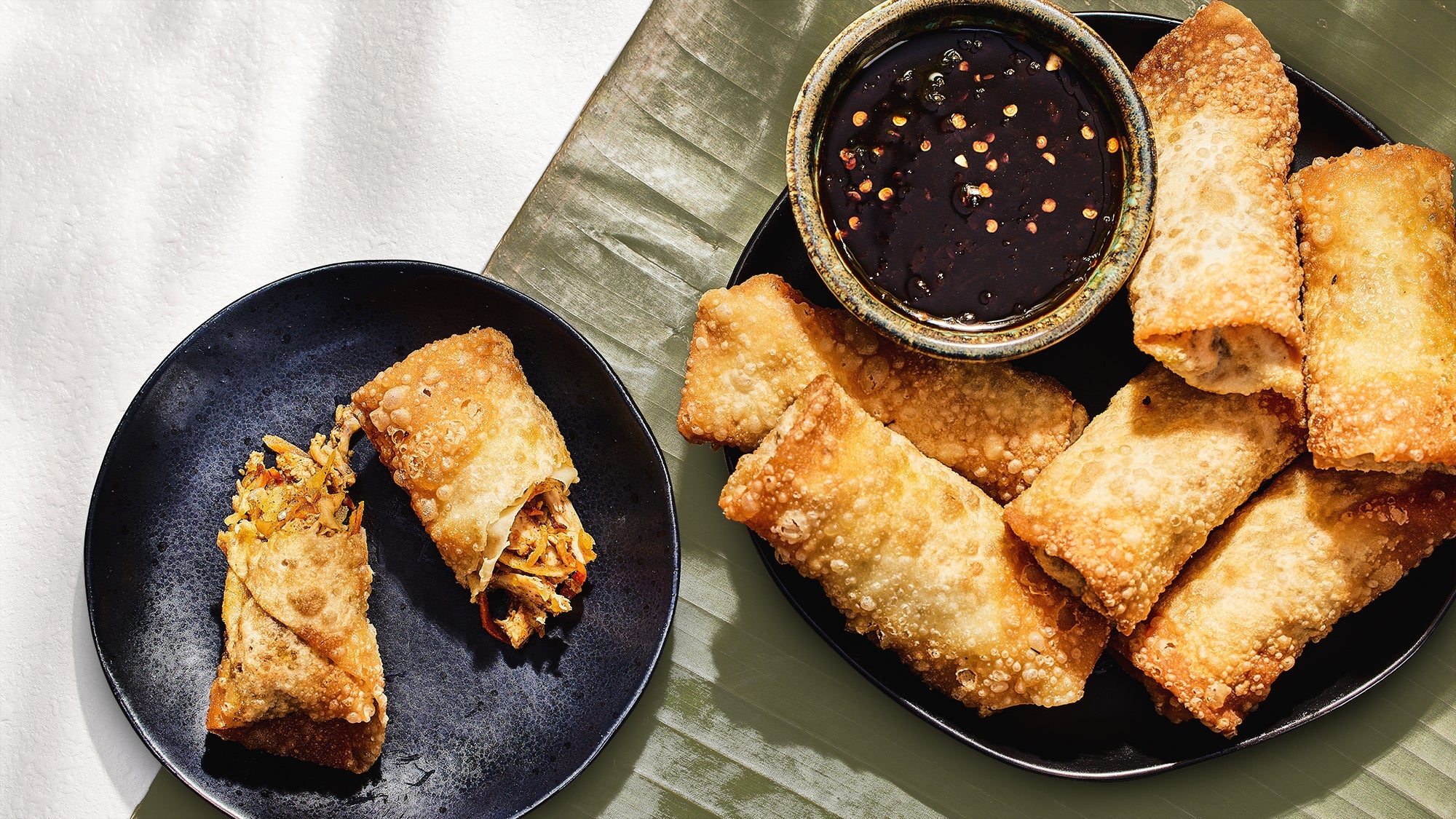 Duck Egg Rolls with Chipotle Tamarind Sauce