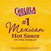 A promotional graphic for Cholula Original Mexican Hot Sauce 150Ml featuring the brand logo and text stating it is the number one Mexican hot sauce in the world based on 2023 value sales.