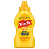 A yellow squeeze bottle of French'S American Classic Yellow Squeezy Mustard 226G, Imported From Britain, is shown against a white background.