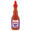 A clear squeeze bottle of Frank'S Redhot Franks Squeeze Tangy Bbq 354 Ml stands against a white background.