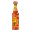 A side view of a bottle of Cholula Original Mexican Hot Sauce 150Ml, showing the back label with the barcode and McCormick contact information.