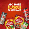 An advertisement for Schwartz products shows a packet of Schwartz Chicken Casserole Recipe Mix 36G alongside other seasonings like Spaghetti Bolognese mix, Black Pepper, and Crushed Chilli, with the text Add More Flavour To Your Cart.