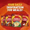 A promotional image shows a variety of Schwartz recipe mixes, including the Schwartz Spaghetti Carbonara Recipe Mix 32G, presented as daily meal inspiration.