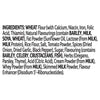 A detailed list of ingredients for Schwartz Tuna Napolitana Recipe Mix 30G including wheat flour, natural flavorings, and various spices and herbs.