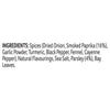 A list of ingredients for Schwartz One Pan Spanish Chicken & Rice Recipe Mix 30G including spices like smoked paprika, garlic powder, and turmeric along with natural flavourings and sea salt.