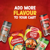 A collection of Schwartz products, including a packet of Schwartz Luxury Bread Sauce 40G, are displayed against a red background with the text Add More Flavour To Your Cart.