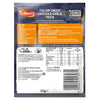 The back of a packet of Schwartz One Pan Italian Cheesy Chicken & Garlic Pasta 32G provides cooking instructions, nutritional information, and a full list of ingredients.