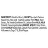 The ingredient list for Schwartz Classic Roast Pork & Sage Gravy 25G includes wheat flour, lactose from milk, and sage as shown in this close-up of the product packaging.