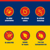 An infographic for Old Bay highlights that the product contains no added preservatives, artificial colors, artificial flavorings, or added MSG, and is suitable for vegans and free from hydrogenated fats.