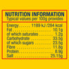 A close-up of the nutrition information label for Old Bay, detailing the typical values per 100g.