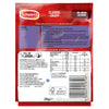 The back of a red and purple packet of Schwartz Classic Gravy 26G displays detailed cooking instructions, nutritional information, and a full list of ingredients.