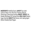 The ingredient list for Schwartz Classic Gravy 26G includes modified starch, wheat flour with added nutrients, natural flavourings, fat powder from sunflower oil and milk, sugar, sea salt, barley malt extract, and black pepper.