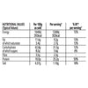 A nutritional information table for Schwartz Fish Pie 26G detailing values per 100g as sold and per serving including energy fat carbohydrates fibre protein and salt.