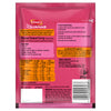 The front and back of a sachet of Schwartz Las Iguanas Bahian Coconut Curry 25G, showing the ingredients, nutritional information, and cooking instructions.