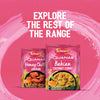 An advertisement shows a packet of Schwartz Las Iguanas Bahian Coconut Curry 25G next to a Honey Chill Chicken packet to encourage customers to explore the rest of the range.
