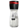 A back view of a glass grinder bottle containing Schwartz Sea Salt, 60G showing the barcode and product information.
