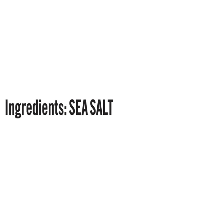 The ingredient list for Schwartz Sea Salt, 60G contains only sea salt as shown in this simple text graphic.