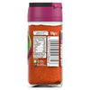 A back view of the Schwartz Paprika & Onion Classic Chip Seasoning 55G glass jar showing the nutritional information and recycling instructions on the label.