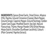 A detailed list of ingredients for Schwartz Wrap It Jamaican Jerk 30G including spices like dried garlic and onion, allspice, paprika, and mango powder.