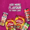 An assortment of Schwartz products including Schwartz Af Turki Keb Seas and Spaghetti Bolognese mix are displayed against a vibrant pink background with the text Add More Flavour To Your Cart.