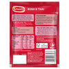 The front and back of a red packet of Sa Rt Chili Basil Stir Fry X12, a Schwartz Rosa's Thai Chilli & Basil Stir-Fry recipe mix, showing cooking instructions and nutritional information.