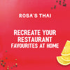 An advertisement on a red background with lemon slices and peppercorns suggests using a package of Sa Rt Chili Basil Stir Fry X12 to recreate restaurant favourites at home.