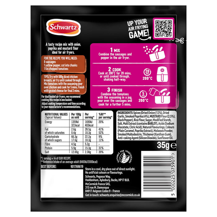 Schwartz Air-Fry Smoky BBQ Sausage Recipe Mix
