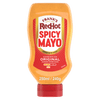 A 250ml squeeze bottle of Fcon Franks Spicy Mayo 8X250Ml blended with original cayenne pepper sauce and rated medium on the heat scale.