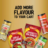 A promotional graphic featuring various Schwartz products including a bottle of Jr Lemon Pepper Seas X6 alongside Paprika, Garlic Salt, and meal kits for Chilli Con Carne and Spaghetti Bolognese.