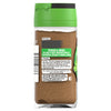 The back label of a Schwartz Coriander Leaf 7G Jar provides cooking tips and brand information for the ground spice inside the clear container.