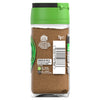 A back view of the Schwartz Coriander Leaf 7G Jar showing the barcode and recycling information for the glass jar and plastic cap.