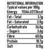 An infographic displaying the nutritional information per 100g for Schwartz Italian Herb Seasoning 11G including 273 calories and 10.7g of protein.