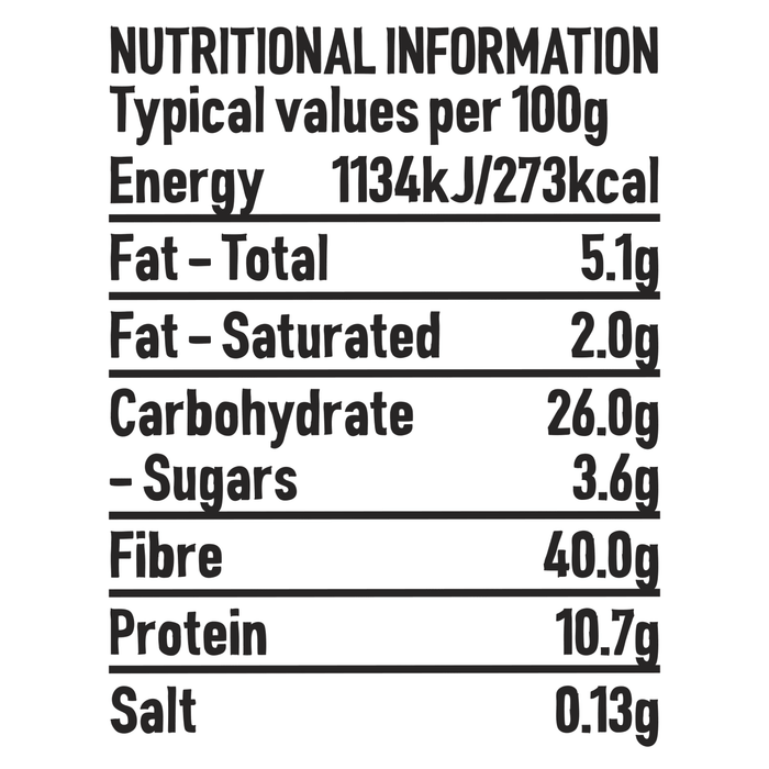 An infographic displaying the nutritional information per 100g for Schwartz Italian Herb Seasoning 11G including 273 calories and 10.7g of protein.