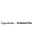 A graphic listing the ingredients for Schwartz Whole Cardamon 26G which consists of cardamom pods.