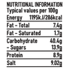 A nutritional information table for Schwartz Jamaican Jerk Seasoning 51G, detailing the values per 100g.