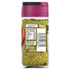 A 55g glass jar of Schwartz Fish Seasoning, 55G showing the nutritional information and recycling instructions on the back label.