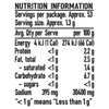 The nutrition information label for Schwartz Salt, Paprika & Pepper Season All Seasoning 70G, detailing values per serving and per 100g.