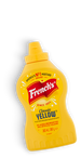 Yellow mustard bottle with French's branding on a white background