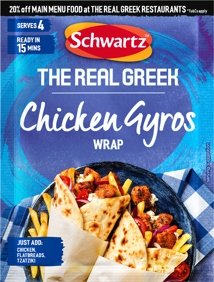 The Real Greek Chicken Gyros Wrap Recipe Mix