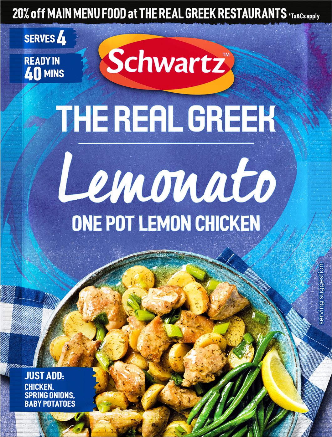 Schwartz x The Real Greek Lemonato One Pot Lemon Chicken Recipe Mix