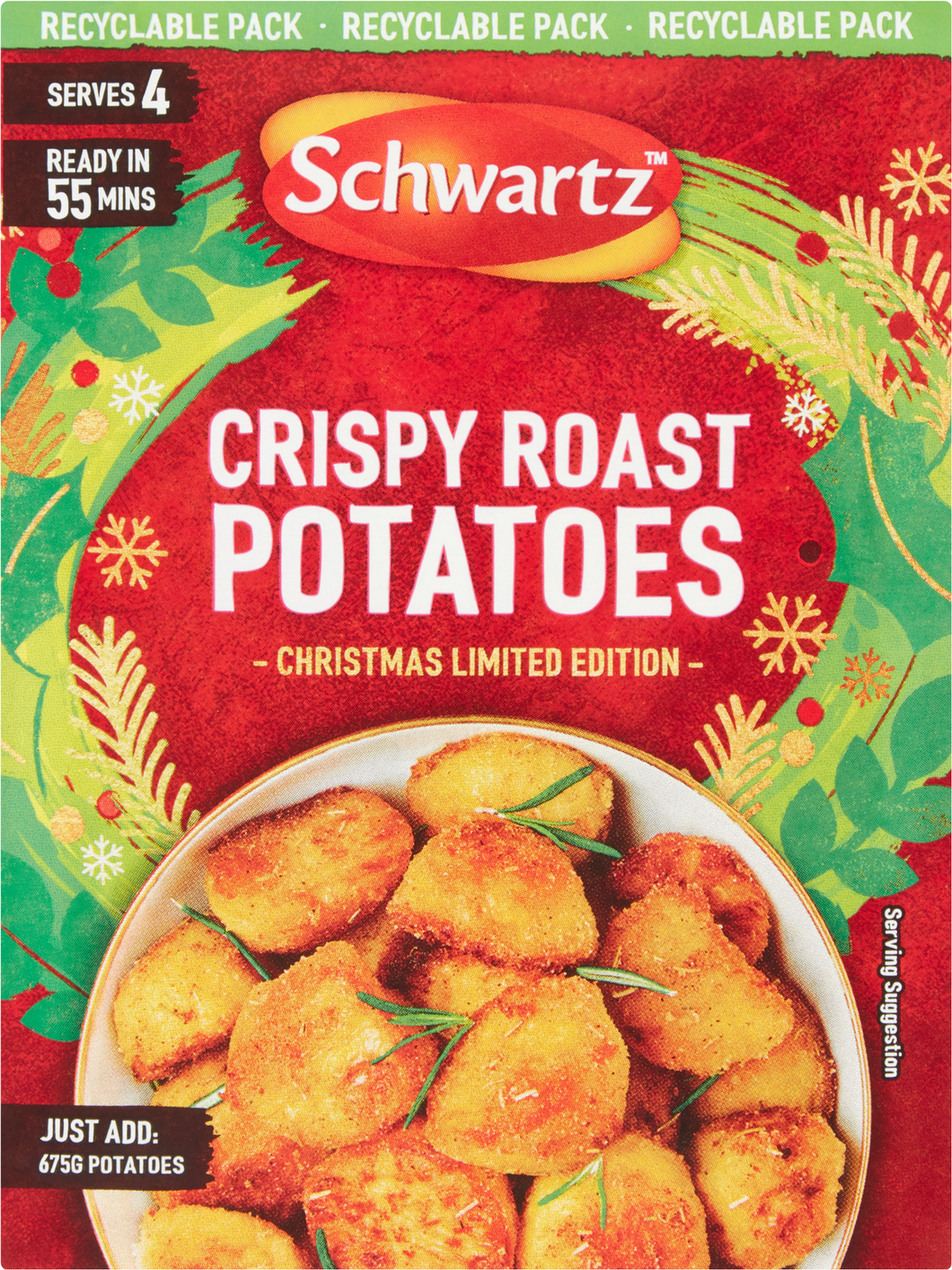 Schwartz Christmas Limited Edition Crispy Roast Potatoes Recipe Mix 38g